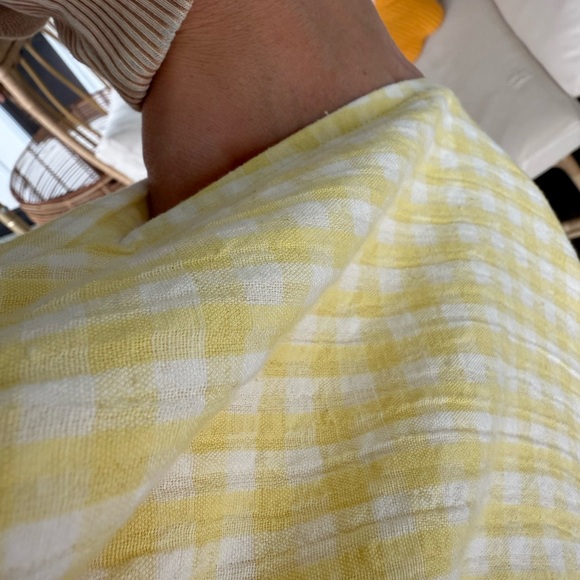 American Eagle Outfitters Yellow Check Midi Dress - Picture 9 of 9